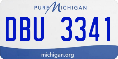 MI license plate DBU3341