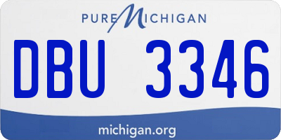 MI license plate DBU3346