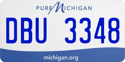 MI license plate DBU3348
