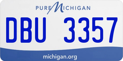 MI license plate DBU3357