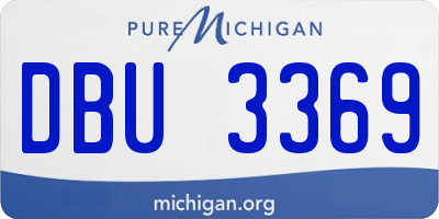 MI license plate DBU3369