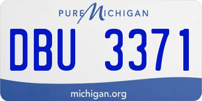MI license plate DBU3371