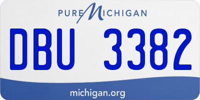 MI license plate DBU3382