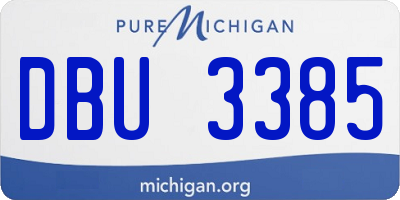 MI license plate DBU3385