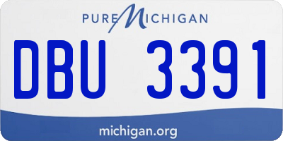 MI license plate DBU3391