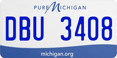 MI license plate DBU3408