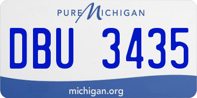 MI license plate DBU3435