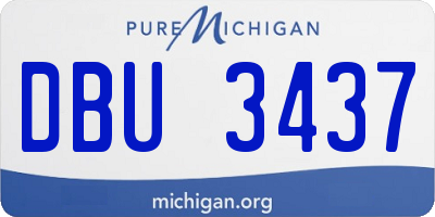 MI license plate DBU3437