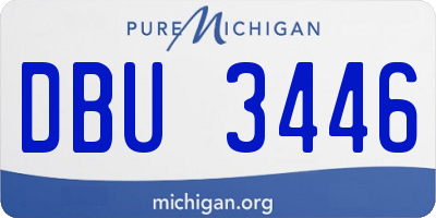 MI license plate DBU3446