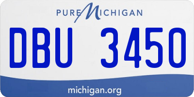 MI license plate DBU3450