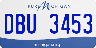MI license plate DBU3453