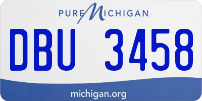 MI license plate DBU3458