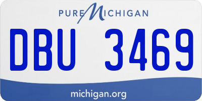 MI license plate DBU3469