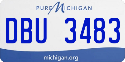MI license plate DBU3483