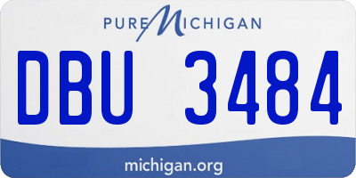 MI license plate DBU3484