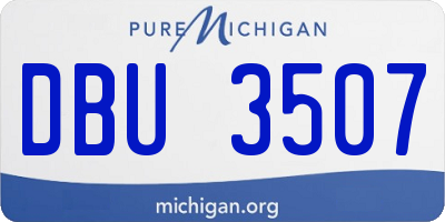 MI license plate DBU3507