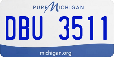 MI license plate DBU3511