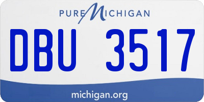 MI license plate DBU3517