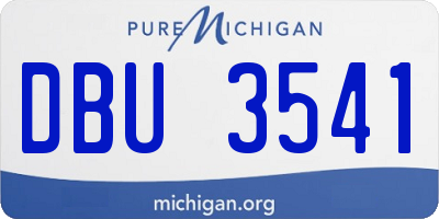 MI license plate DBU3541