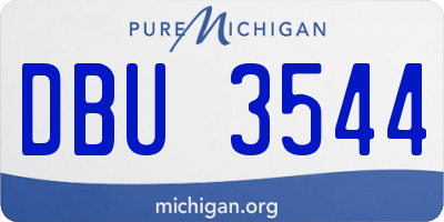 MI license plate DBU3544