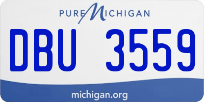 MI license plate DBU3559