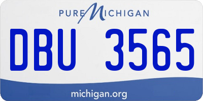 MI license plate DBU3565