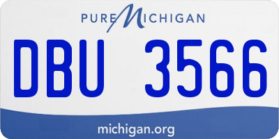 MI license plate DBU3566