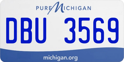 MI license plate DBU3569