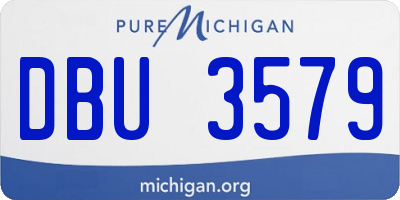 MI license plate DBU3579