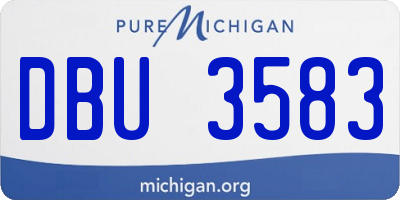 MI license plate DBU3583