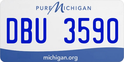 MI license plate DBU3590