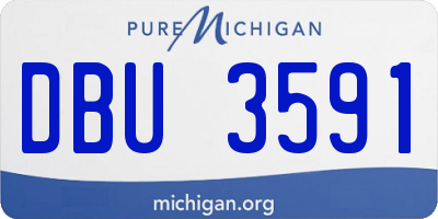 MI license plate DBU3591