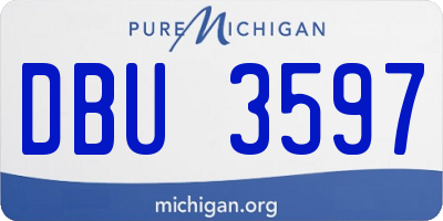 MI license plate DBU3597