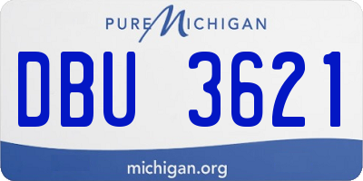 MI license plate DBU3621