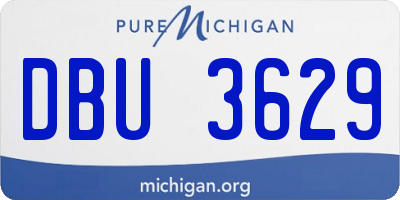 MI license plate DBU3629