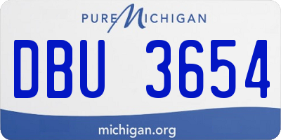 MI license plate DBU3654