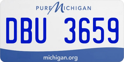 MI license plate DBU3659