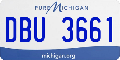 MI license plate DBU3661