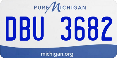 MI license plate DBU3682