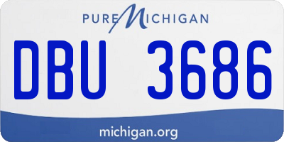MI license plate DBU3686
