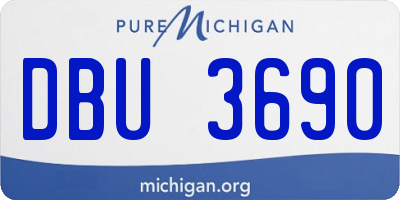 MI license plate DBU3690