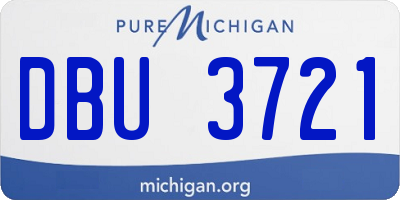 MI license plate DBU3721