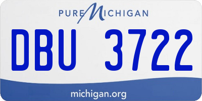 MI license plate DBU3722