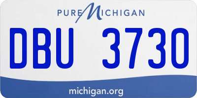 MI license plate DBU3730