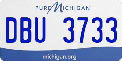 MI license plate DBU3733