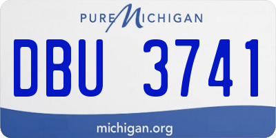 MI license plate DBU3741