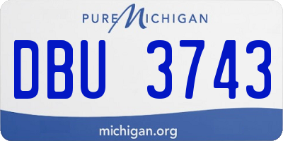 MI license plate DBU3743