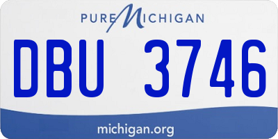 MI license plate DBU3746