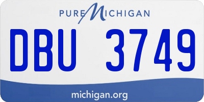 MI license plate DBU3749