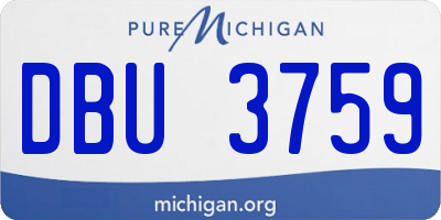 MI license plate DBU3759